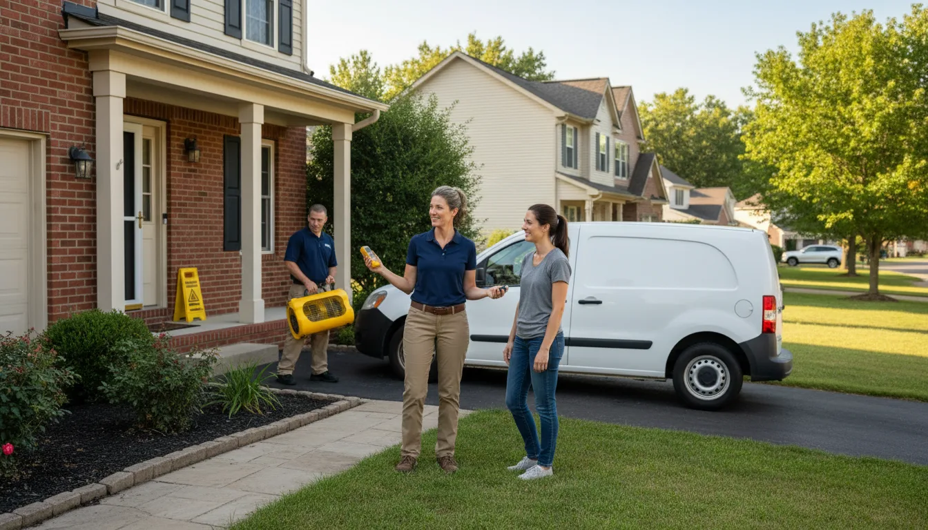 Residential water damage restoration in Ladd, IL